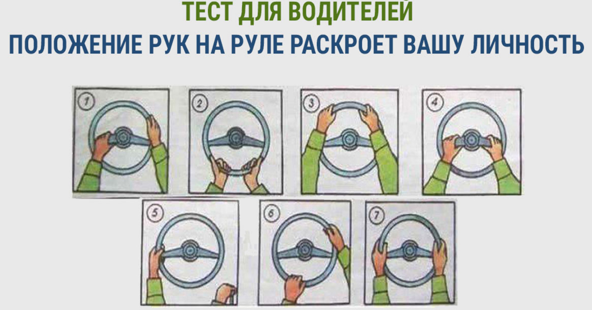 На каком рисунке показано правильное положение. Правильное положение рук на руле. Положение рук на рулевом колесе. Правильное положение рук на руле автомобиля. Тест для водителей.